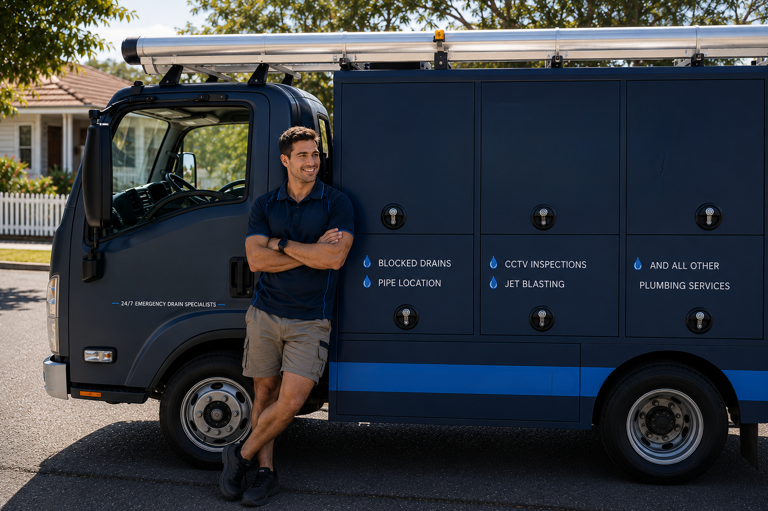 Plumber with Newport Blocked Drains van