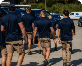 Plumbers loading up before a Newport job